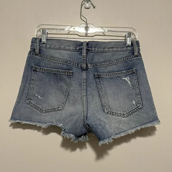 Current/Elliott The‎ Boyfriend Denim Cutoff Shorts in 2 Year Destroy Rigid 24 - Picture 4 of 8